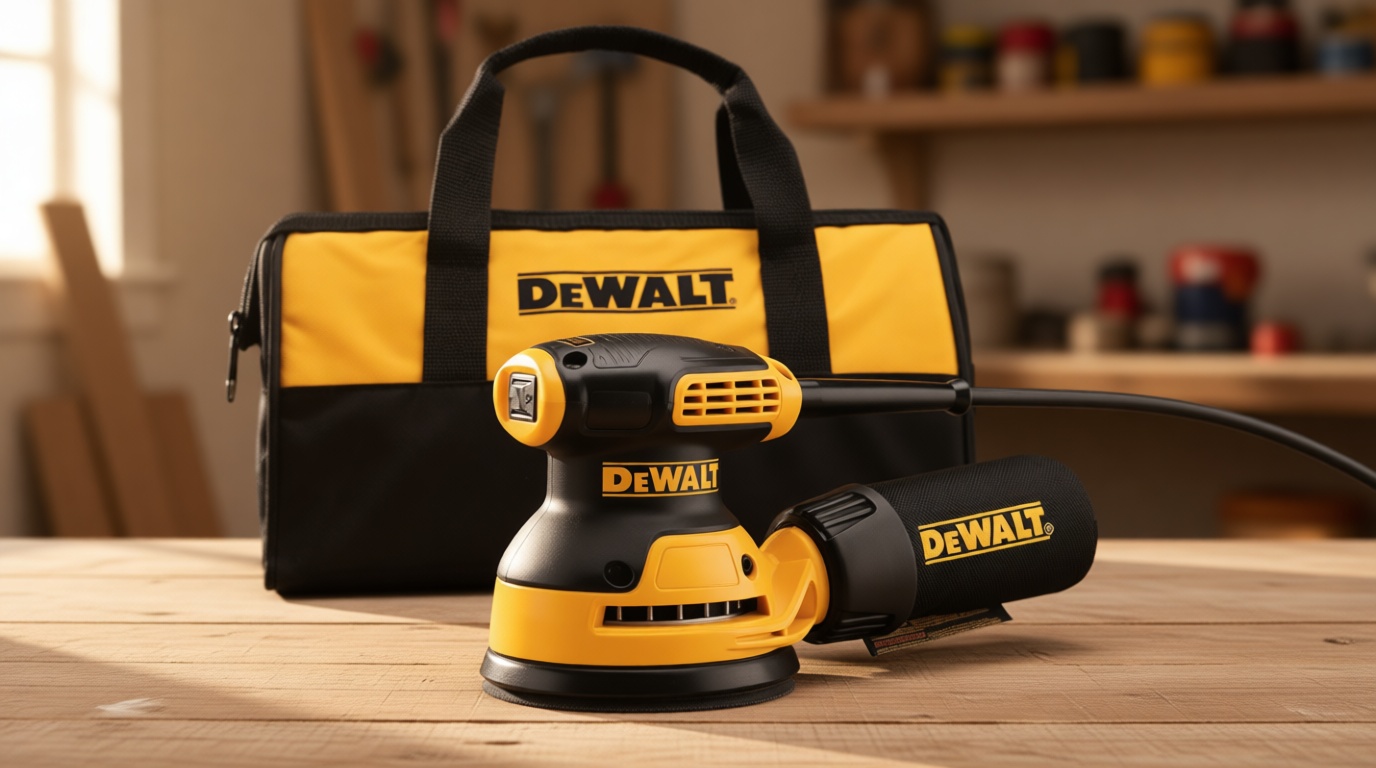 DEWALT Orbital Sander Kit, 5 inch, 3 amp, Corded, 12,000 OPM (DWE6421K)