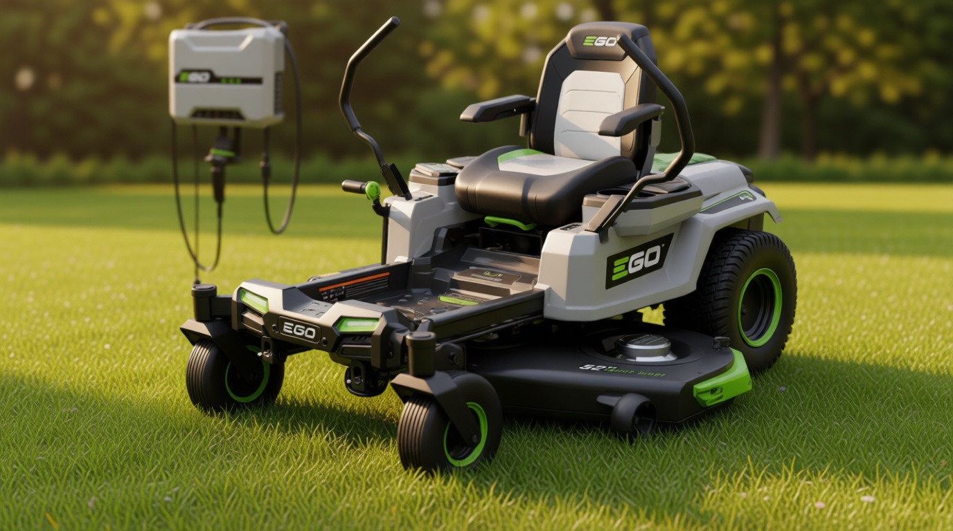 EGO POWER+ Z6 Zero Turn Riding Lawn Mower, 52" Deck, Includes (6) 56V 10.0Ah Batteries and 880W Charger - ZT5216L