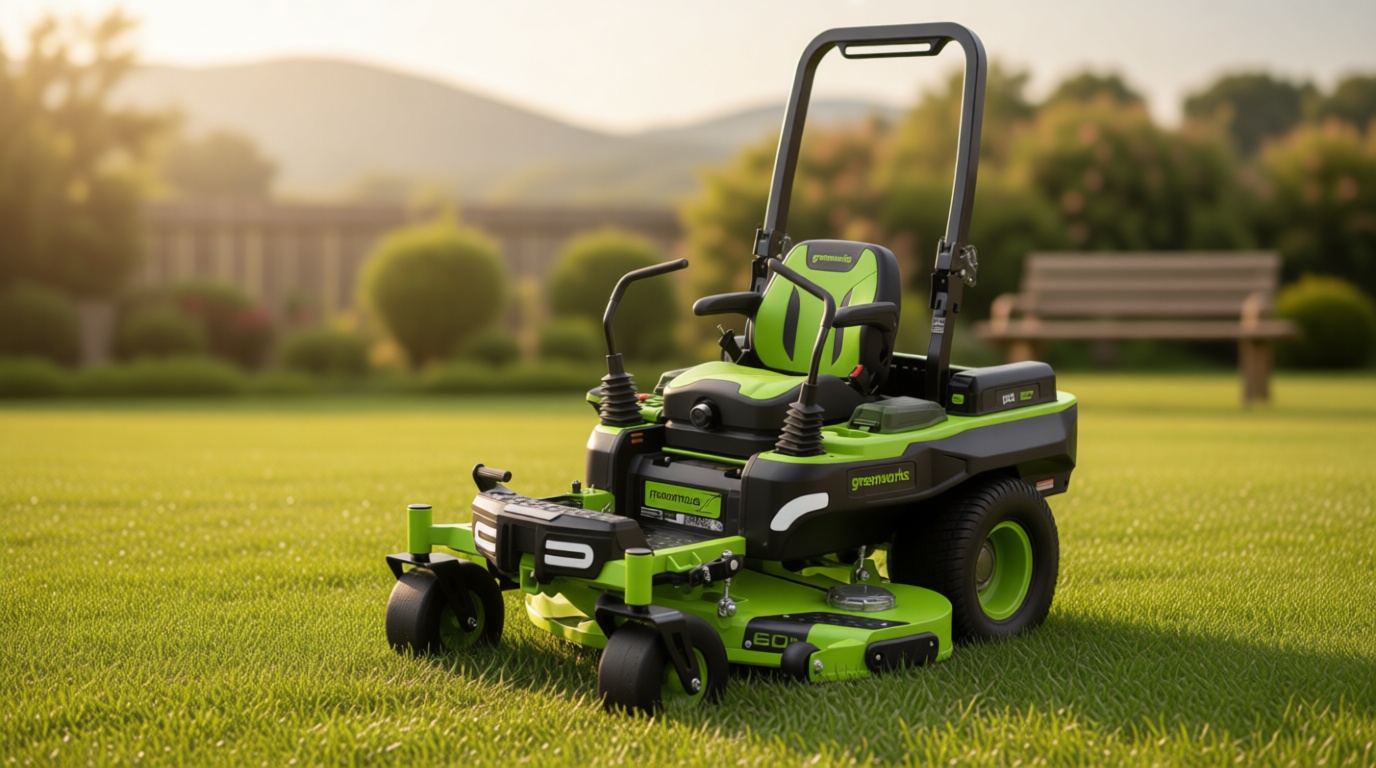 Greenworks 60V 60" Zero Turn, (2) 20.0Ah + (4) 10.0Ah Batteries + Wall Charger