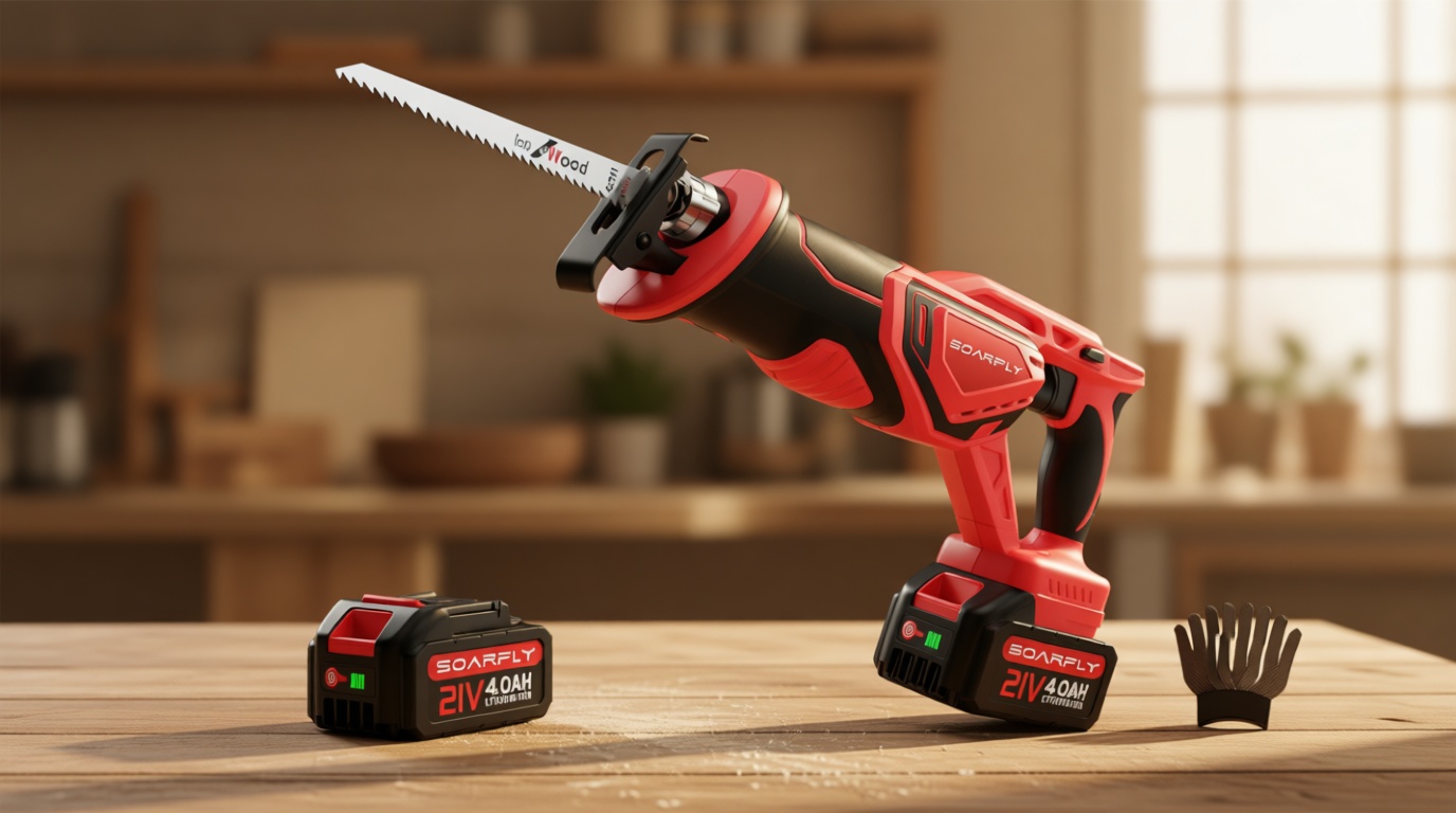 Cordless Reciprocating Saw 21V Brushless Motor with 2x4.0Ah Batteries, 3500 SPM High-Speed Cutting, 8 Premium Blades for Wood, Metal, PVC Pipe, Lightweight & Professional Power Tool