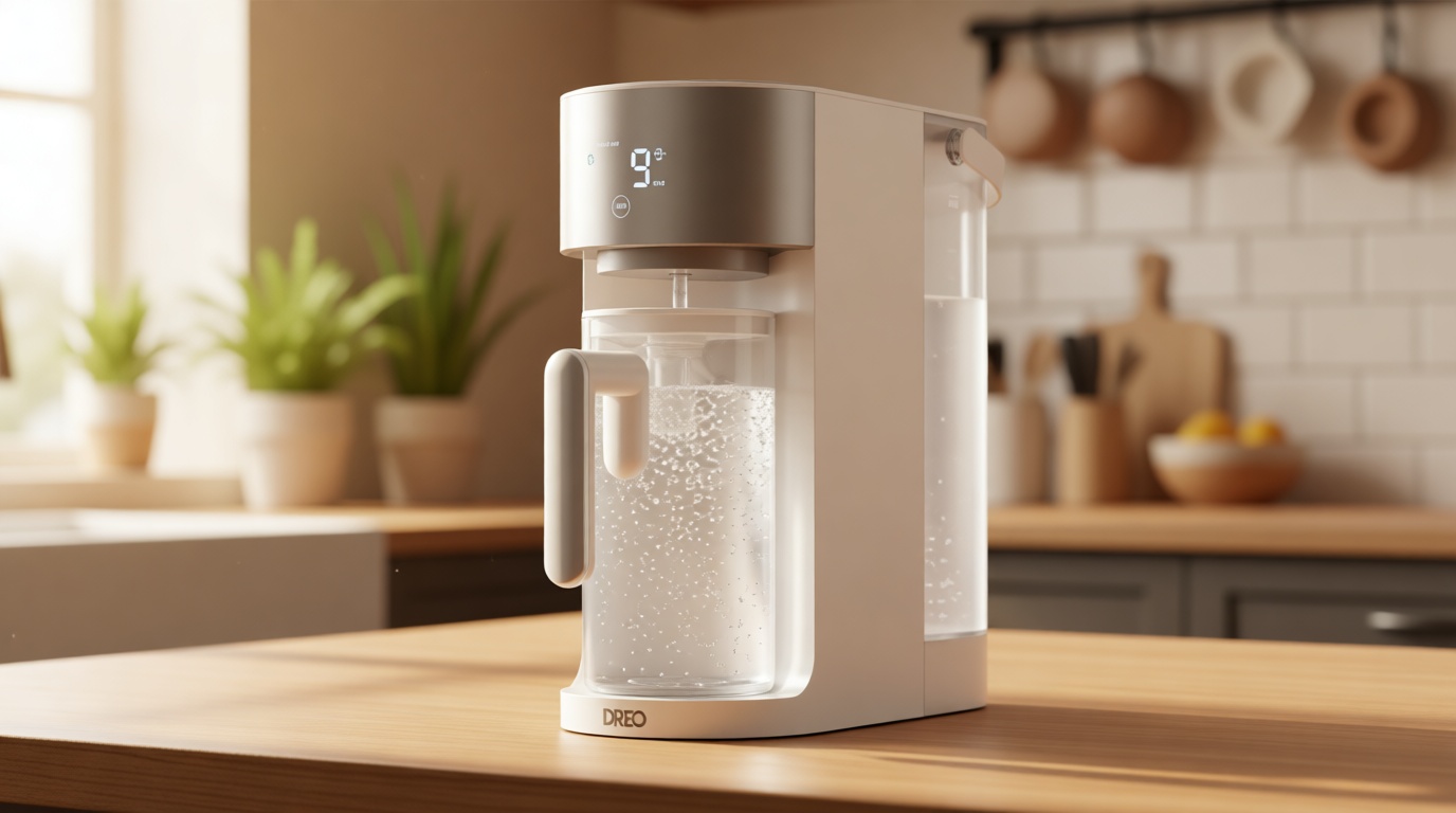 DREO Reverse Osmosis Water Filter Countertop, RO Filtration System, 3:1 Pure to Drain, TDS & Filter Life & Autofill Pitcher, Installation-Free, Self-Cleaning Water Purifier, RO Water Filter