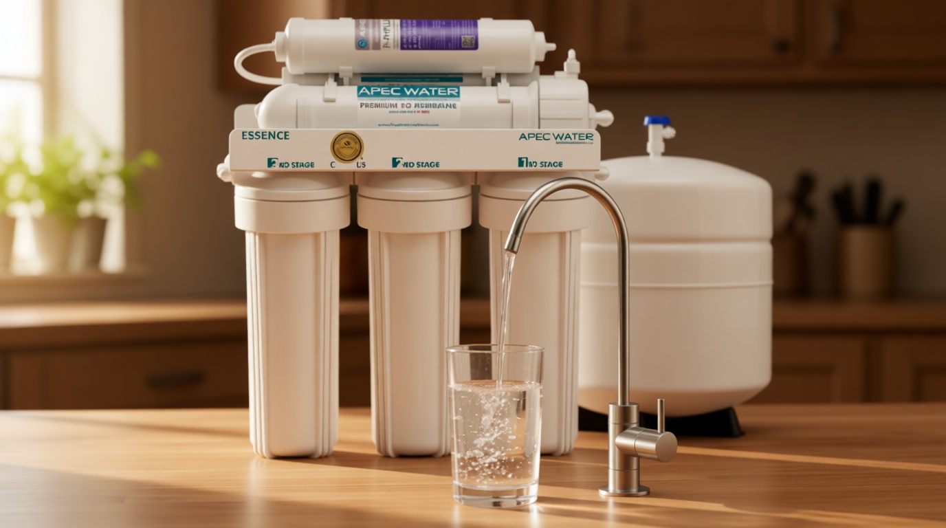 APEC Water Systems ROES-PH75 Essence Series Top Tier Alkaline Mineral pH+ 75 GPD 6-Stage Certified Ultra Safe Reverse Osmosis Drinking Water Filter System