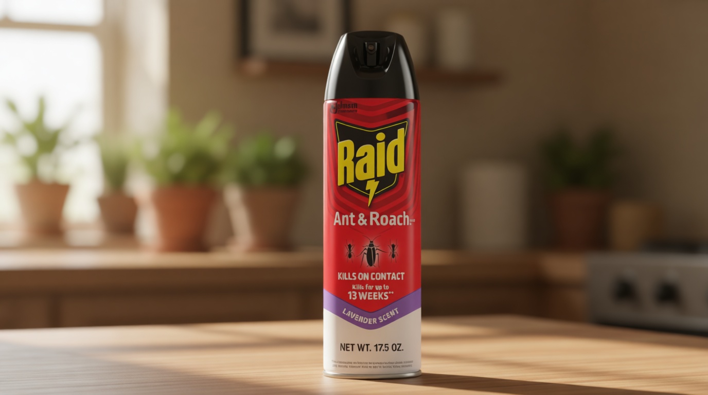 Raid Ant & Roach Killer Aerosol Spray Kills on Contact Keeps Killing for up to 13 Weeks Lavender Scent 17.5 Ounce (Pack of 1)