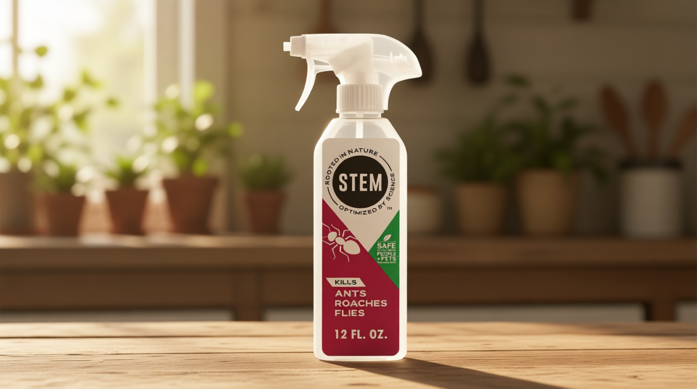 STEM Kills Ants, Roaches And Flies: Plant-Based Active Ingredient Bug Spray, Botanical Insecticide For Indoor And Outdoor Use; 12 fl oz (Pack Of 1)