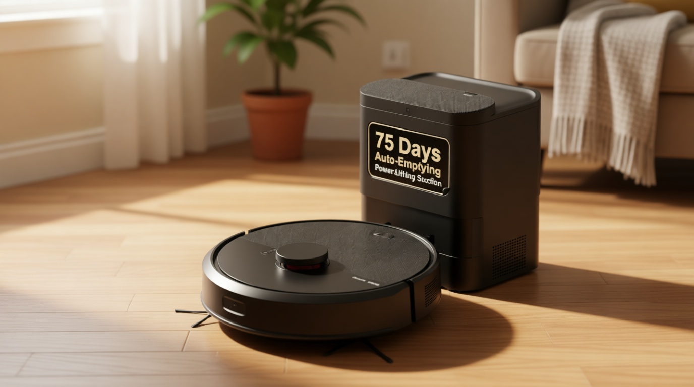 iRobot Roomba 105 Vac Robot Vacuum with AutoEmpty Dock - Self-Empties for 75 Days, Easy to use, Intense Power-Lifting Suction, LiDAR Navigation, Multi-Surface Cleaning, Cleans in Neat Rows