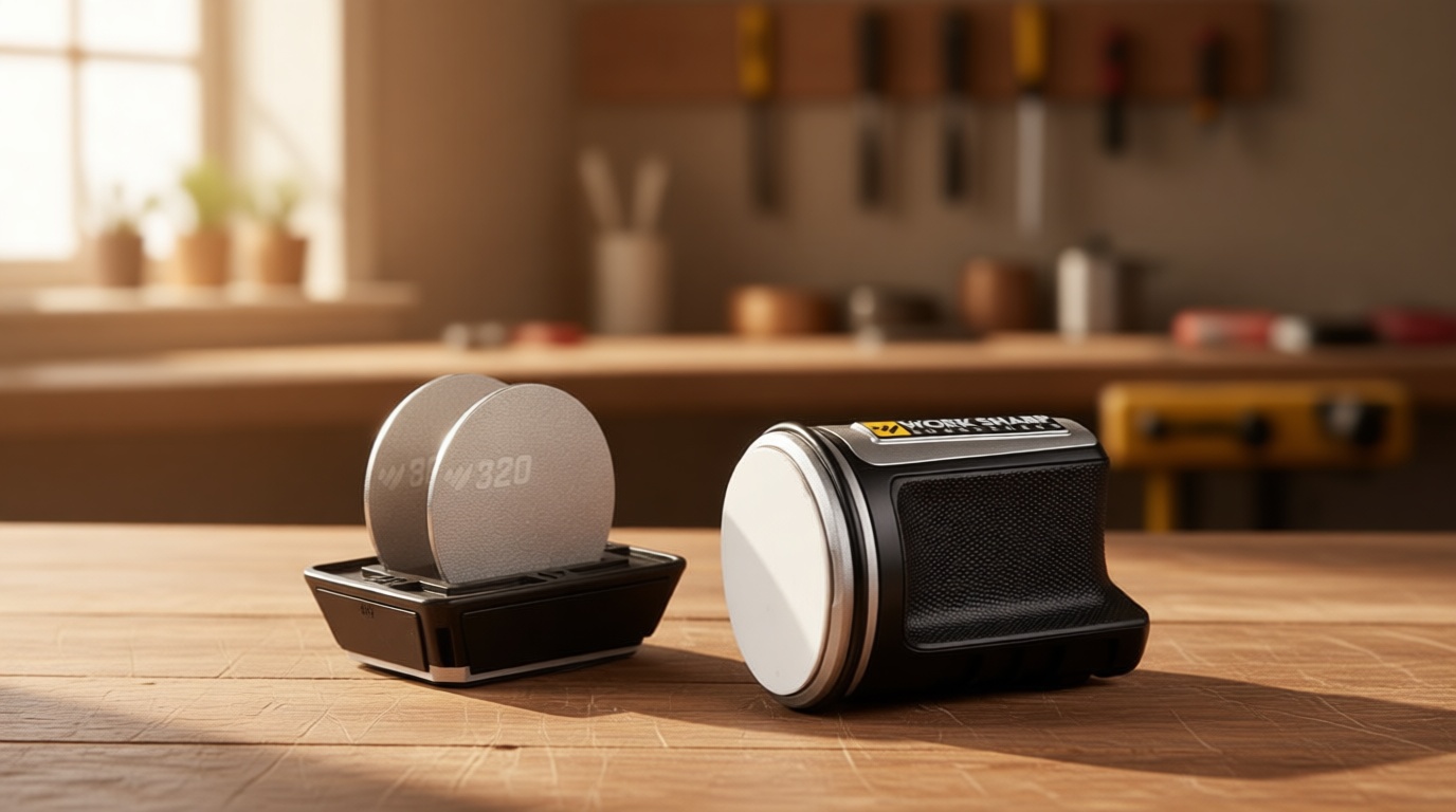 Work Sharp Rolling Knife Sharpener- 4 Sharpening Angles - For All Kitchen Knife Sets