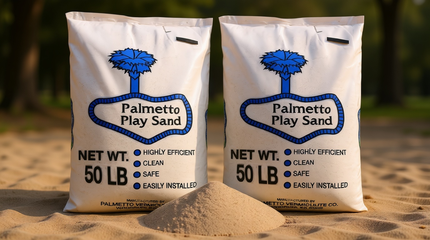 2 Pack Soft Play Sand, Clean and Safe Low-Dust Creme-Colored Natural Sand for Sensory Playtime, Ideal for Sandboxes and Play Areas, 50 lbs