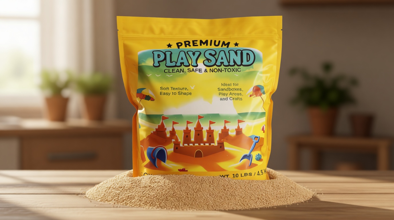 Play Sand for Kids - 10 lbs, Soft & Non-Toxic Natural Sand for Indoor and Outdoor Use