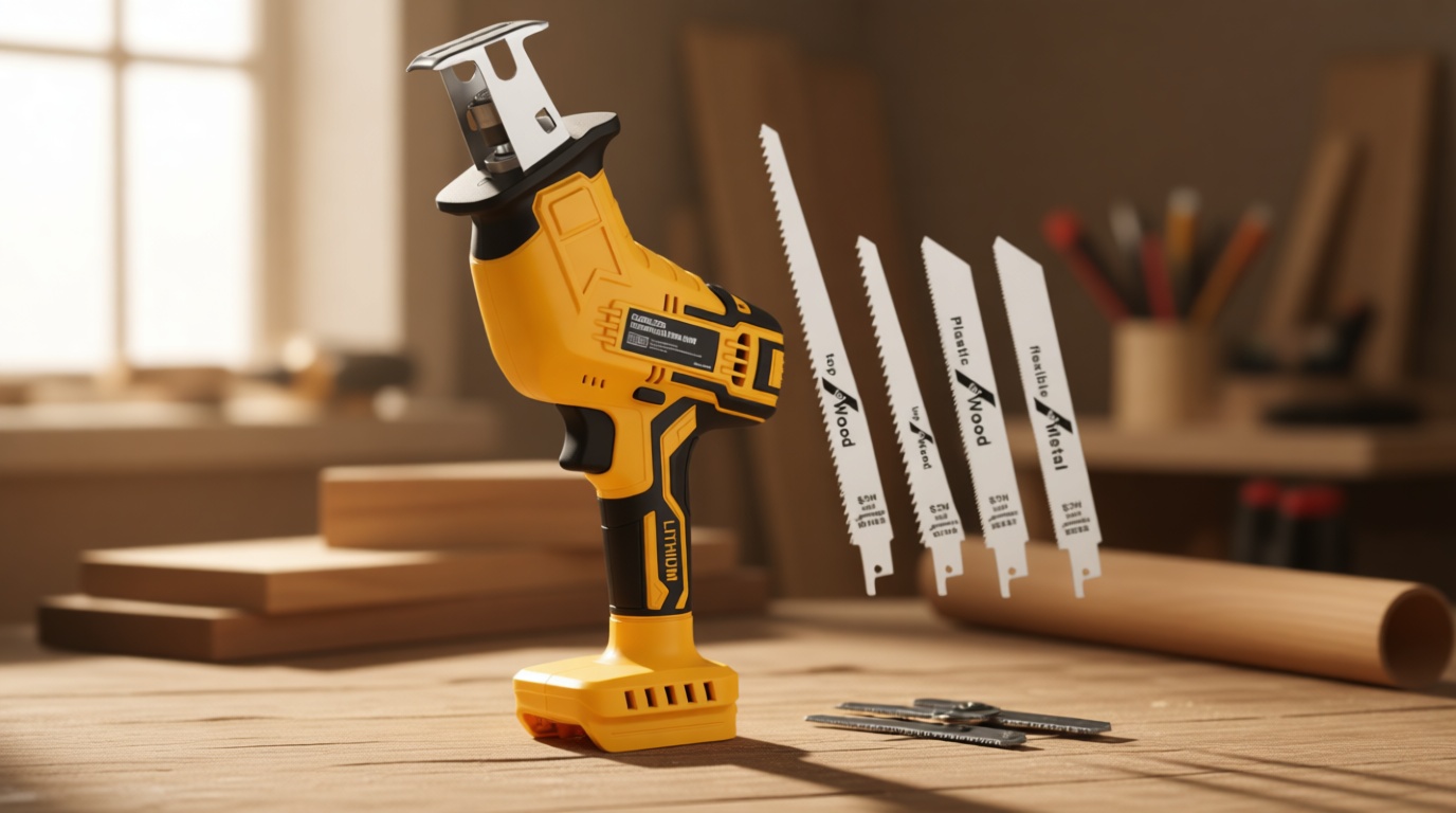 Cordless Reciprocating Saw for Dewalt 20V Battery, 150W Power Brush Reciprocating Saws, 0-3500 SPM Variable Speed, 4 Saw Blades Kit Cutting Tool for Wood Metal PVC (Battery Not Included)