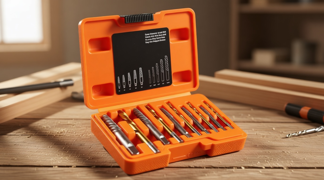 14Pcs Screw Extractor and Left Hand Drill Bits Set, Easy Out Screw Extractor Set, Broken Bolt Extractor Kit Bolt Remover, Reverse Cobalt HSS Steel Drill Bit for Remove Stripped Screws and Broken Bolts