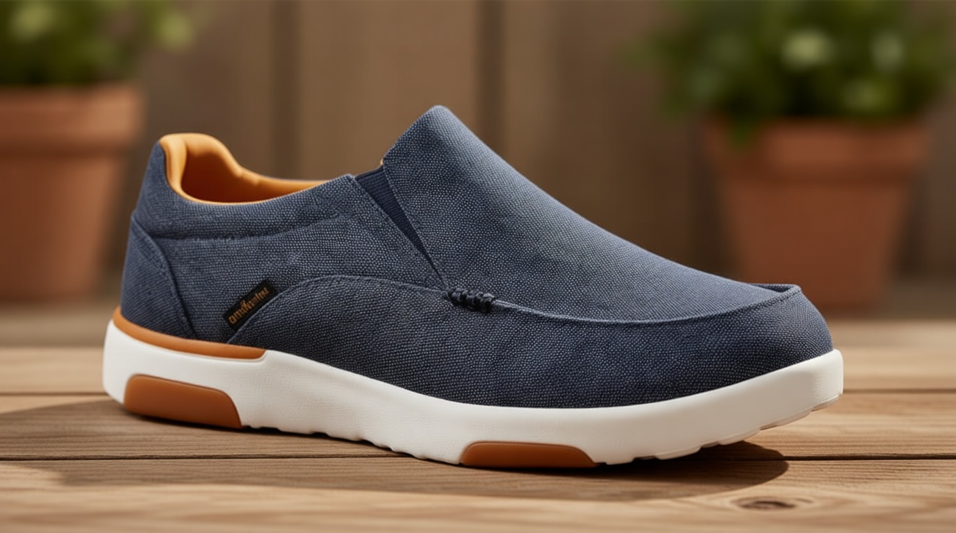 OrthoComfoot Men's Orthopedic Comfortable Slip-On Shoes with Arch Support