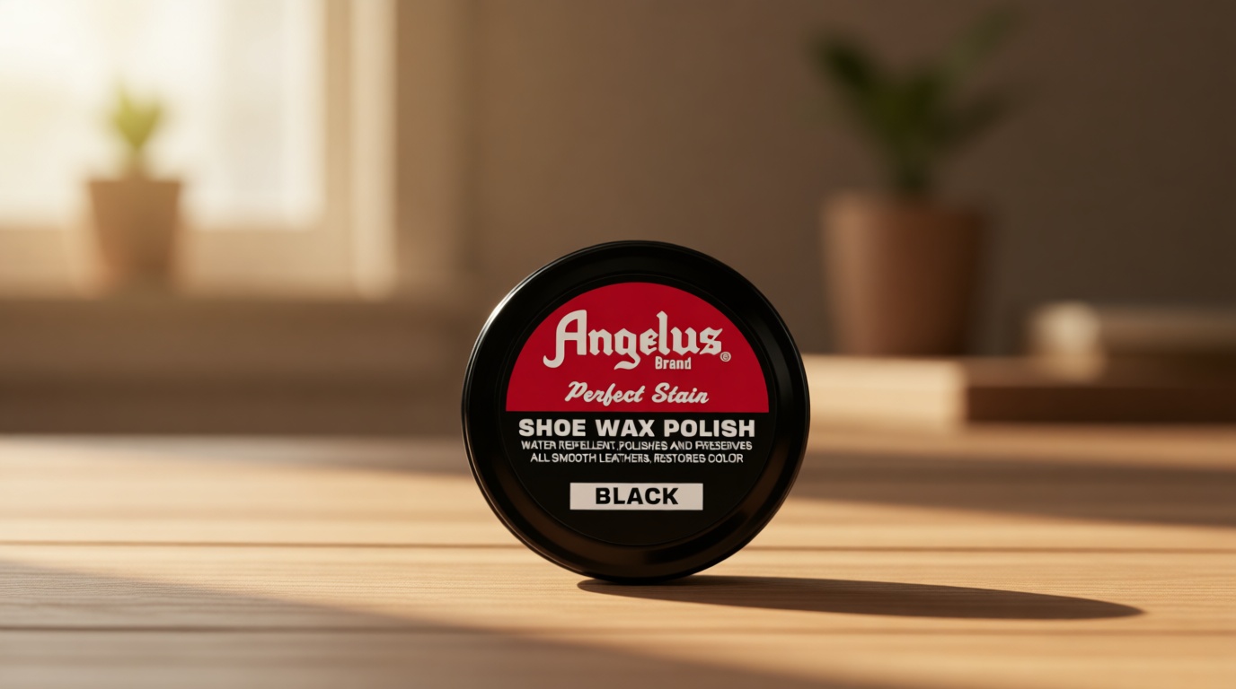 Angelus Angelus Perfect Stain Shoe Wax Polish, Professional Shoe Polish For Leather Shoes & Boots, 3 fl oz, Black