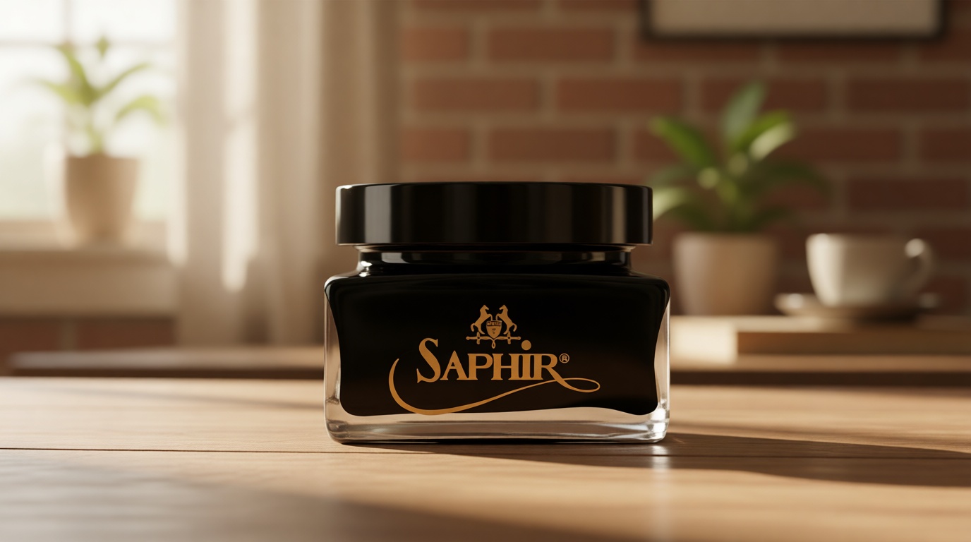 SAPHIR Saphir Medaille d'Or Pommadier Cream 75ml – Natural Cream Leather Shoe Polish, Leather Conditioner for Boots, Handbags
