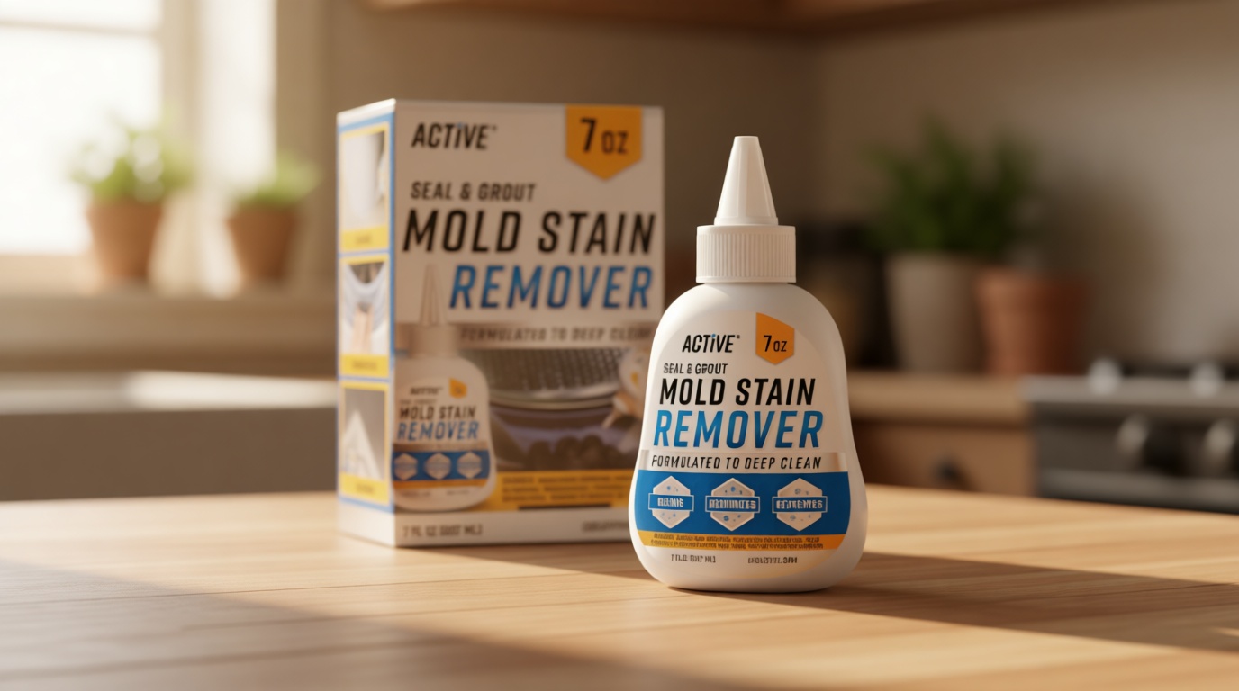 ACTIVE Mold Stain Remover Gel Cleaner Heavy Duty Stain Cleaner for Front Loader Washing Machine Seal, Bathroom Grout, Shower, Caulk - Front Load Washer Cleaning Solution - 7 Fl Oz