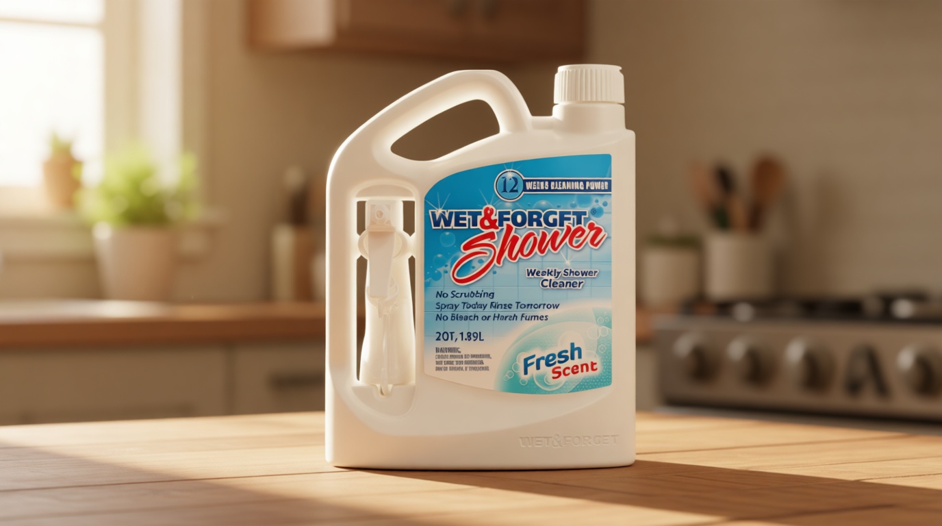 Wet & Forget Shower Cleaner Spray Multi-Surface Weekly Application Requires No Scrubbing, Bleach-Free Formula, Ready to Use, Fresh Scent, 3 Months of Cleaning, 64 Fluid Ounces, 1 Pack