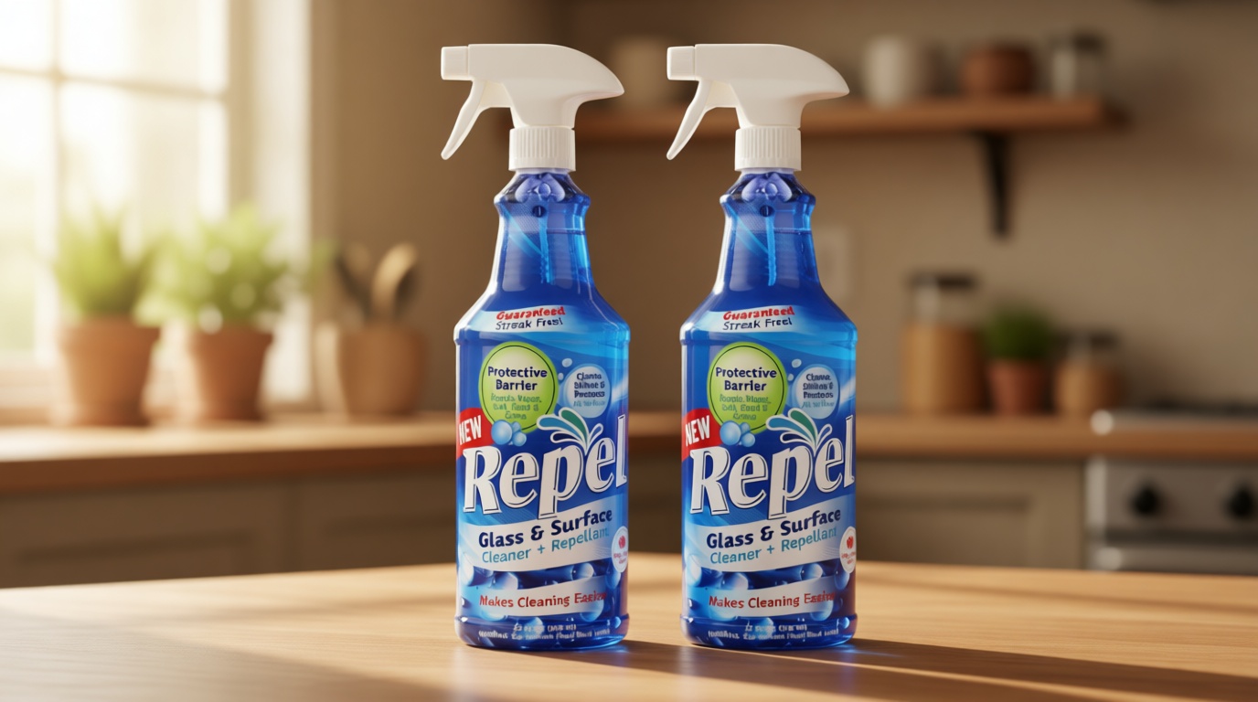 Clean-X REPEL Glass & Surface Cleaner 32 fl. oz. - Cleans & Repels water spots and dirt on glass, mirror, tile and multi surface by UNELKO (2)