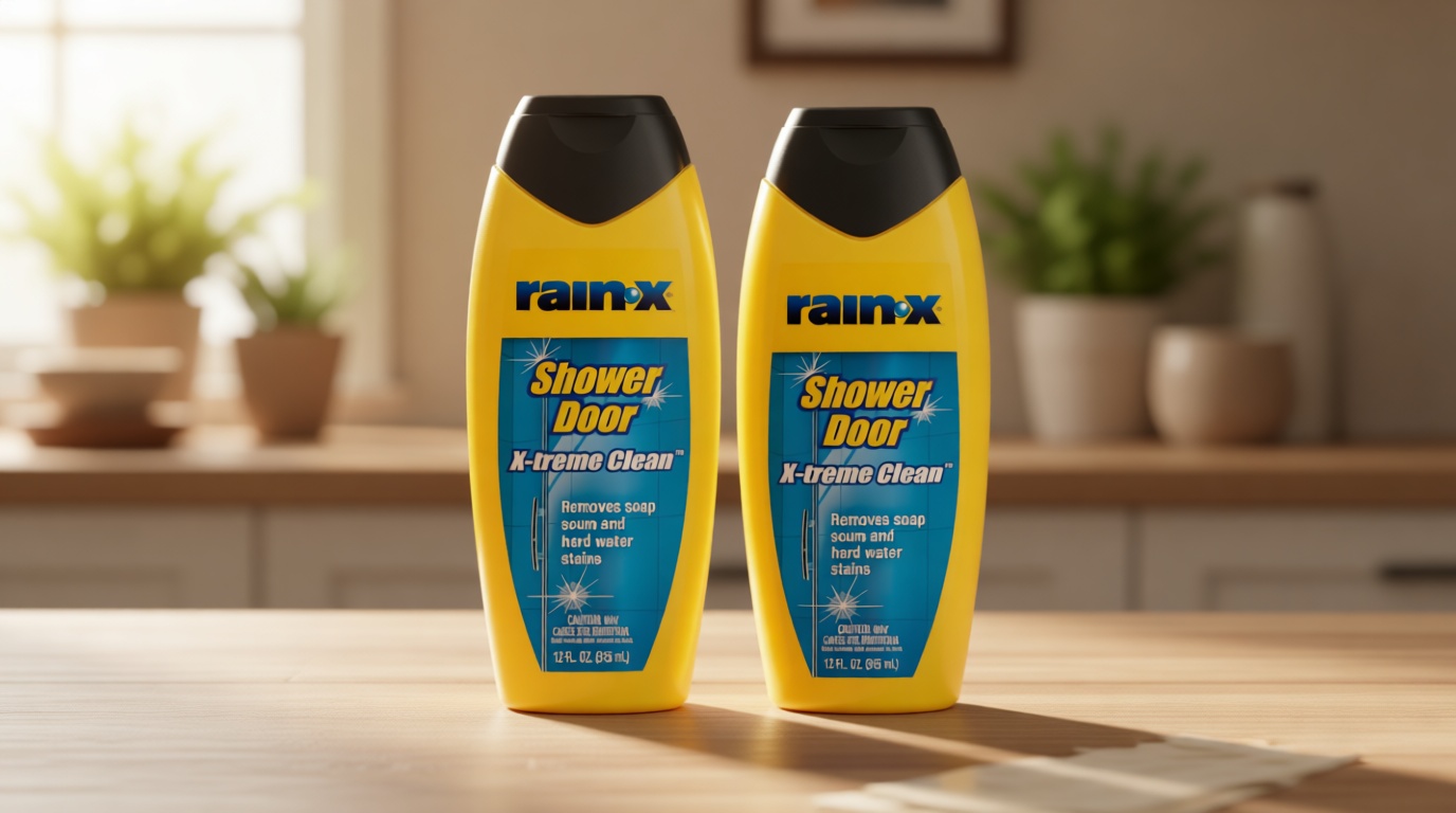 Rain-X 630544 X-Treme Clean Shower Door Cleaner, 12 Fl. Oz, Formulated To Glass Doors - Removes Soap Scum, Dirt, Hard Water Build-up, Calcium, Lime & Rust Stains (Pack of 2)