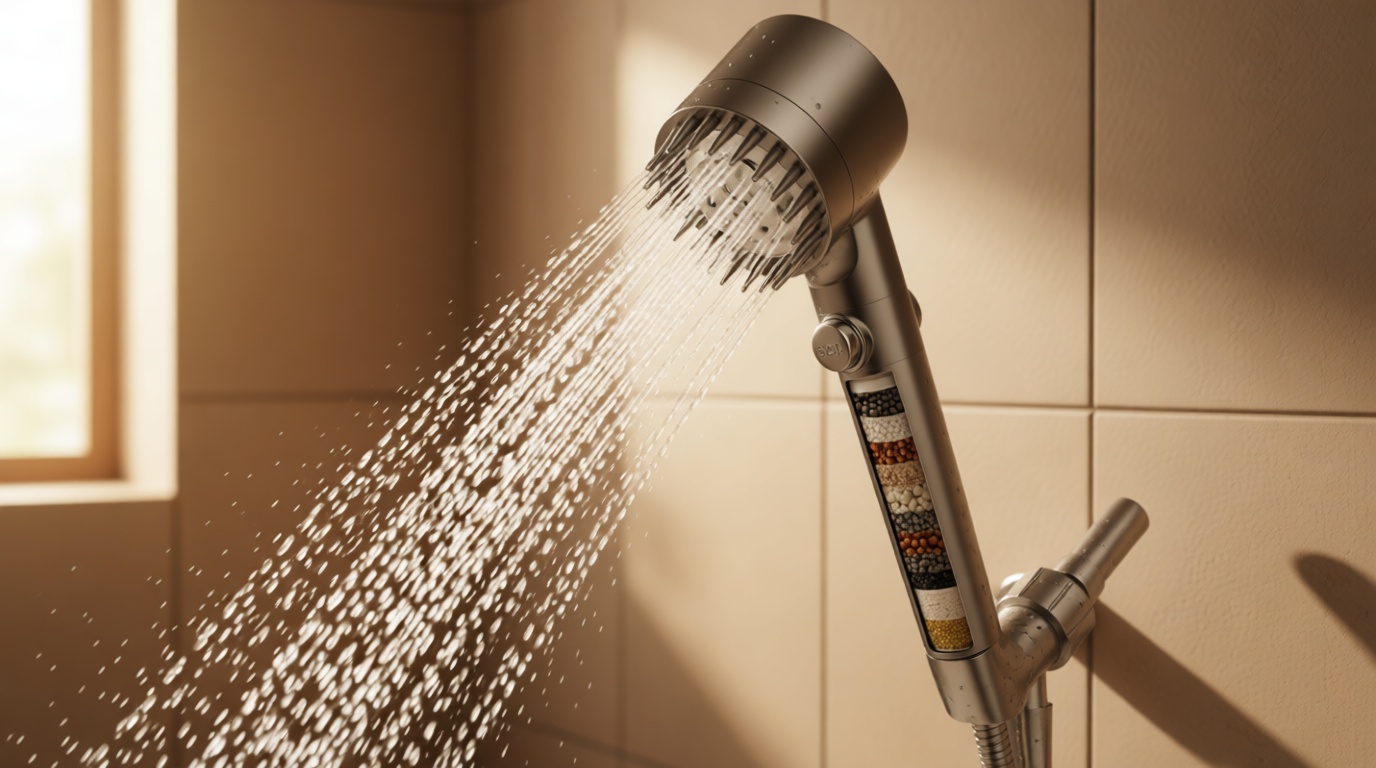 PWERAN Filtered Shower Head with Handheld, High Pressure Water Flow and Multiple Spray Modes Shower Head with Filter, Power Wash for Hard Water, Showerhead with ON/OFF Switch for Pets Bath ClimeCo Certified