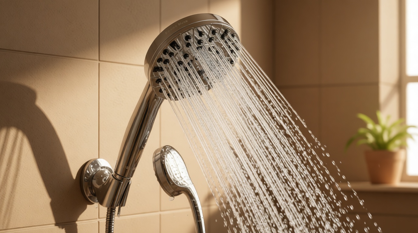 BESAQUO Shower Head,10 Functions High Pressure shower head with handheld, Built-in Pause Mode & Power Wash, Non-Clogging Nozzles High Flow Hand Held Shower Head, Leakproof 6ft Hose&Adjustable Bracket