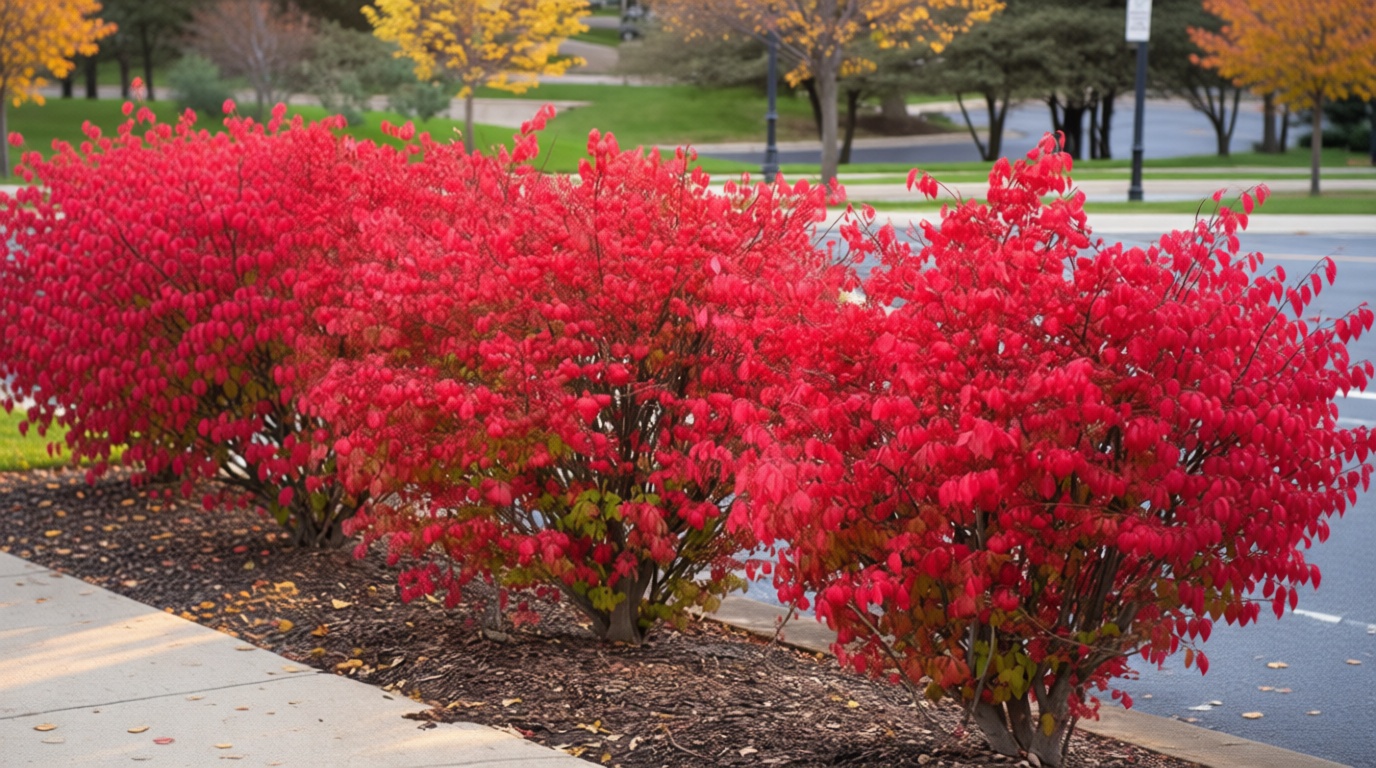 Dwarf Burning Bush - 6-12 Inch Tall Live Plant - Hardy Red Shrub Sapling - Euonymus alatus