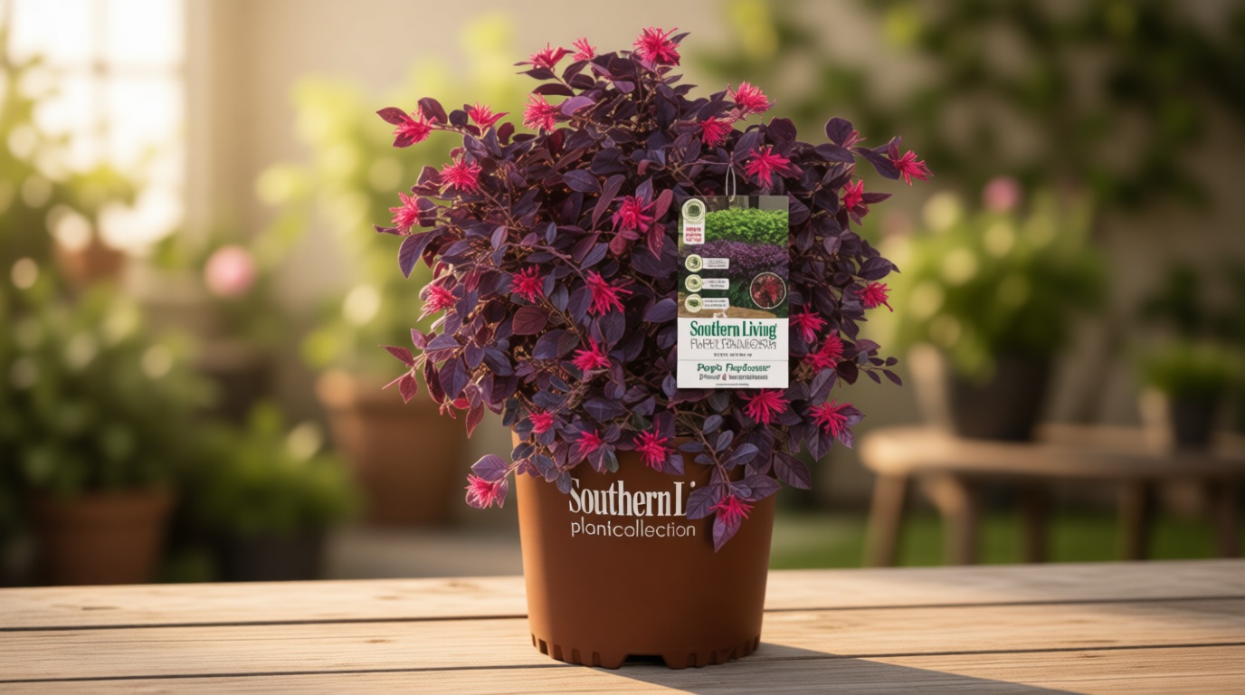 Purple Daydream Loropetalum, 1 Gallon, Compact Evergreen Bush with Pink Spring Flowers, Purple Foliage
