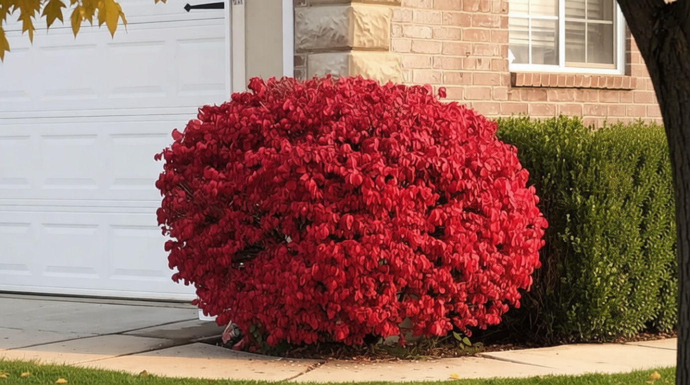 5 Dwarf Burning Bushes - 6-12" Tall Live Plants - Compact Red Shrubs - Hardy Seedlings - Euonymus alatus - (5 Pack)