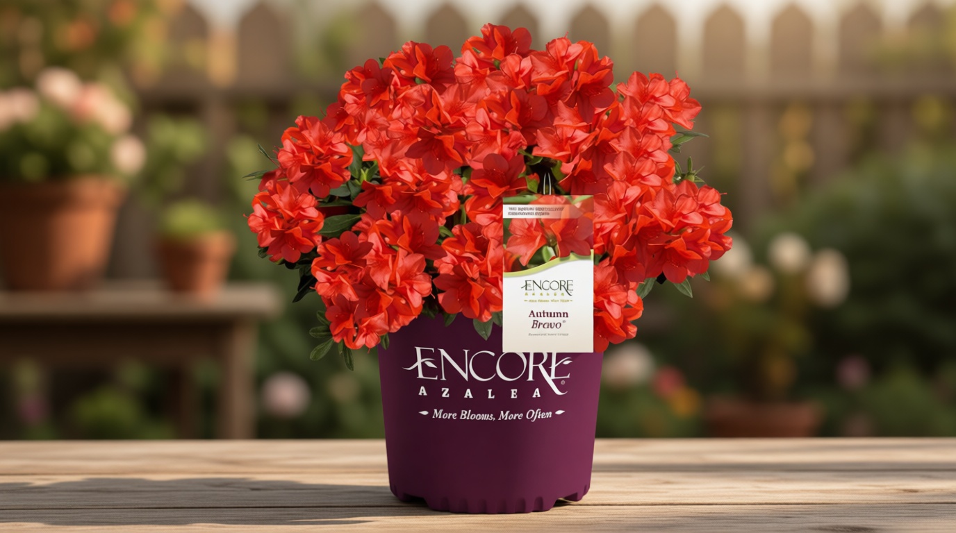Encore Azalea Autumn Bravo Shrub, 1 Gal, Blazing Red