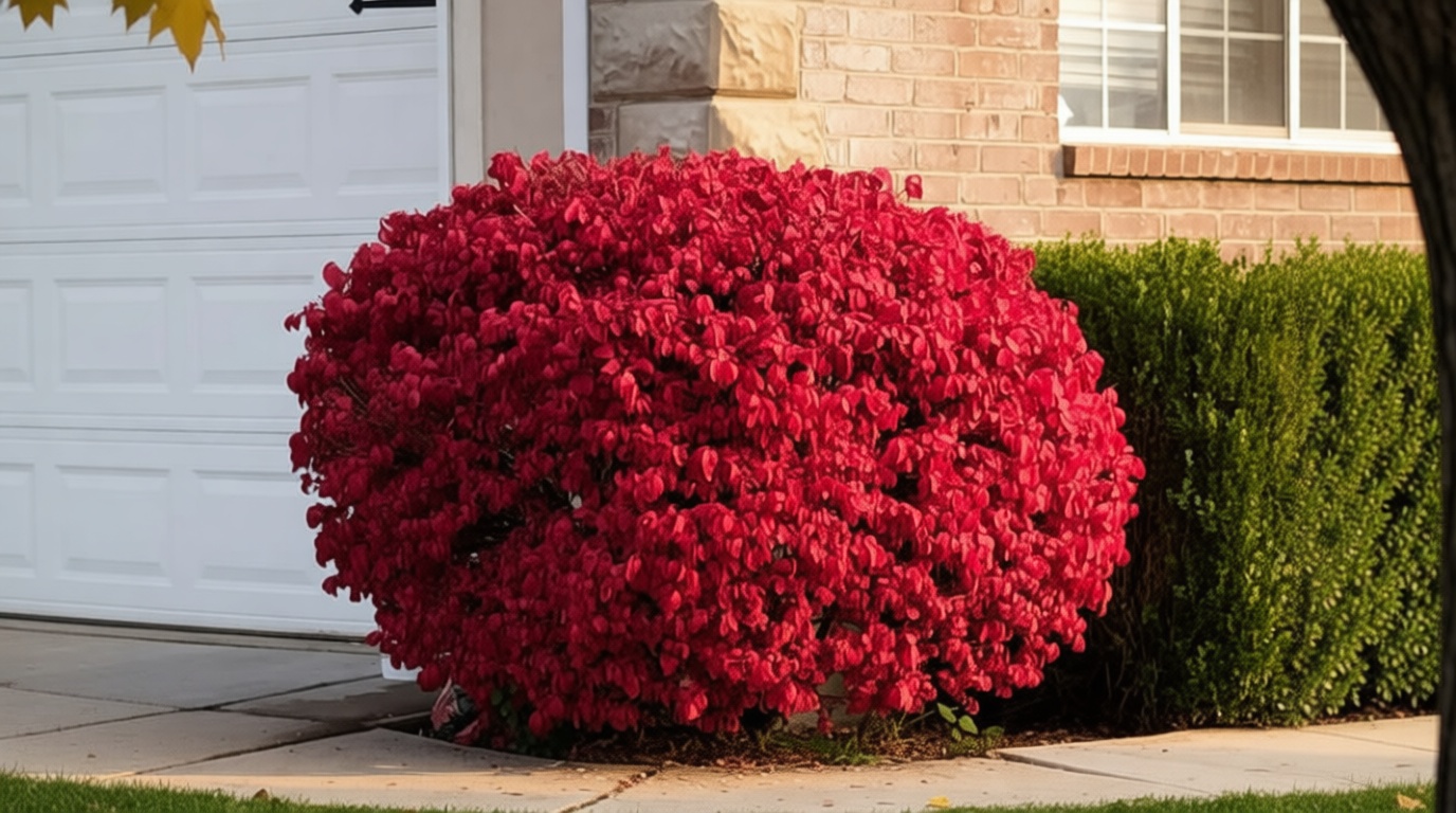 5 Dwarf Burning Bushes - 6-12" Tall Live Plants - Compact Red Shrubs - Hardy Seedlings - Euonymus alatus - (5 Pack)