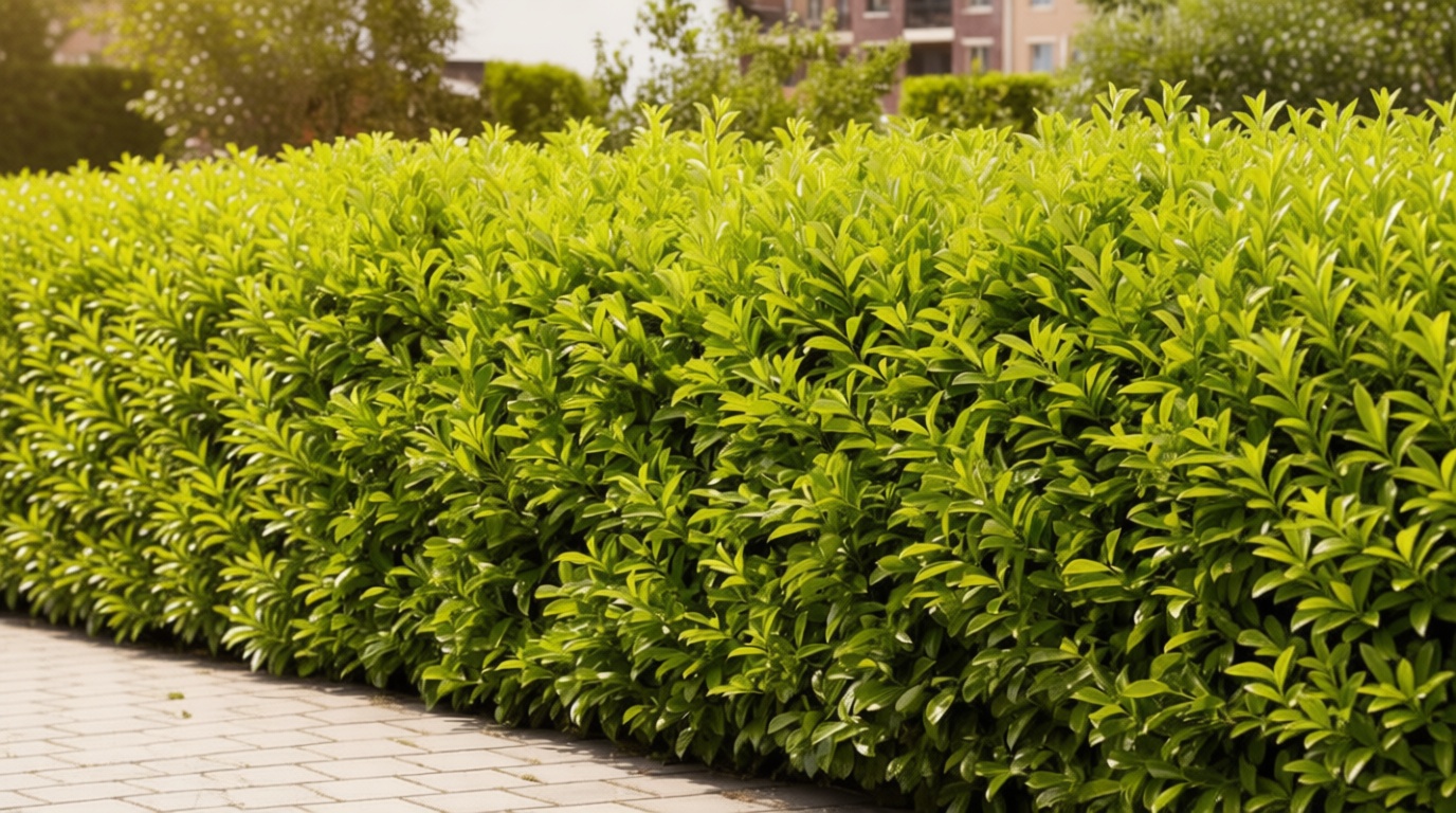 2 Cherry Laurel Hedge Plants – 6 to 12 Inch Tall | Hardy Evergreen Shrubs for Privacy Screens | Fast-Growing Outdoor Live Plants