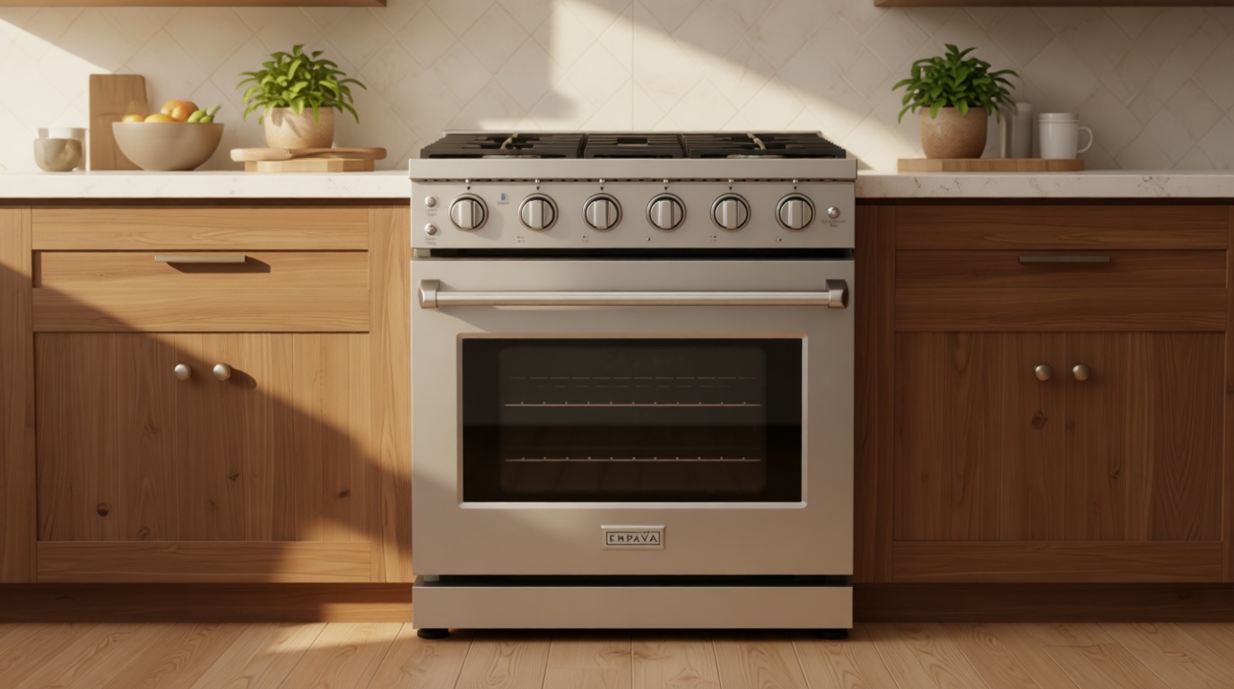 Empava ProStyle 30" Gas Range: True Convection, 18K BTU Power Burner & 4.55 Cu. Ft.Oven, Freestanding/Slide-in Stainless Steel Stove, CSA Certified