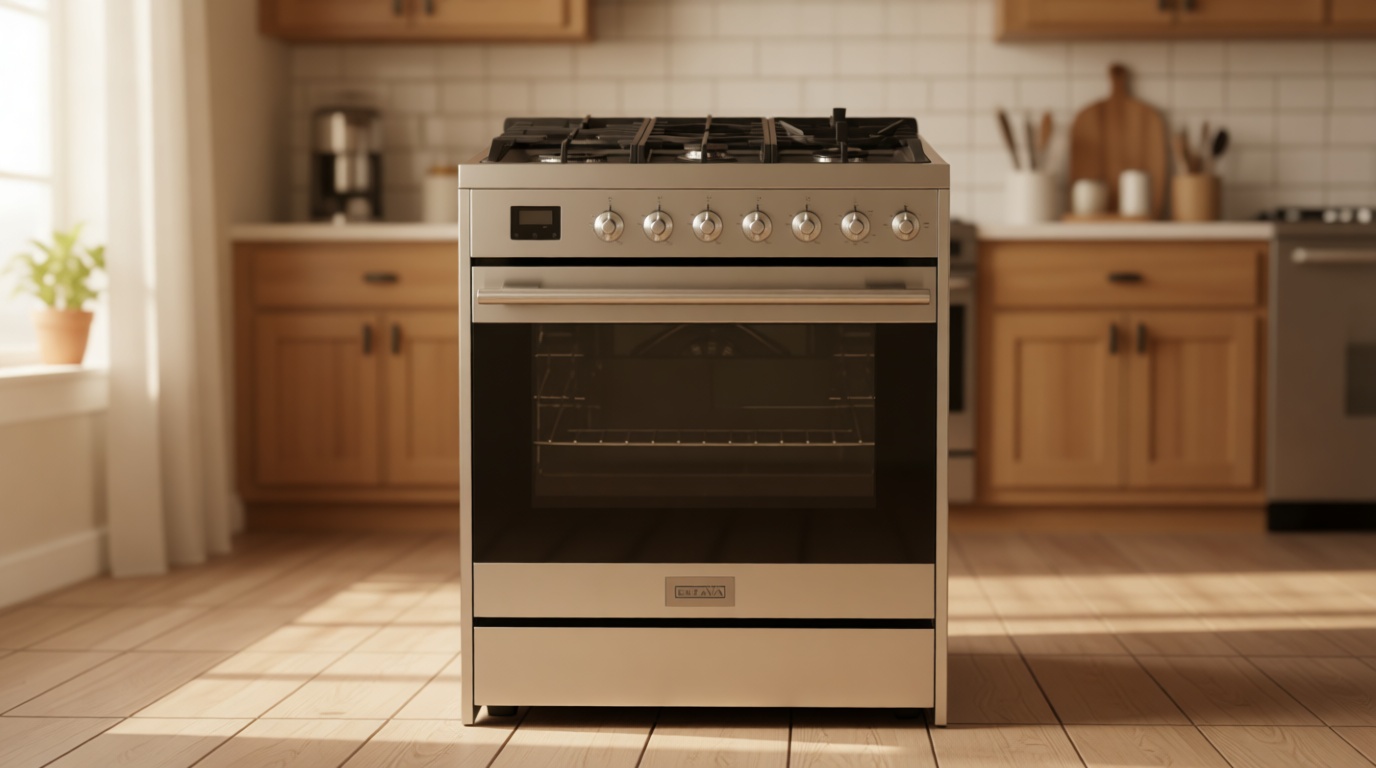 Empava Freestanding & Slide-In Gas Range, 5.0 Cu. Ft, Single Oven with 5 Sealed High-Low Burners & Touch Timer, Heavy Duty Continuous Grates in Stainless Steel, 30 Inch