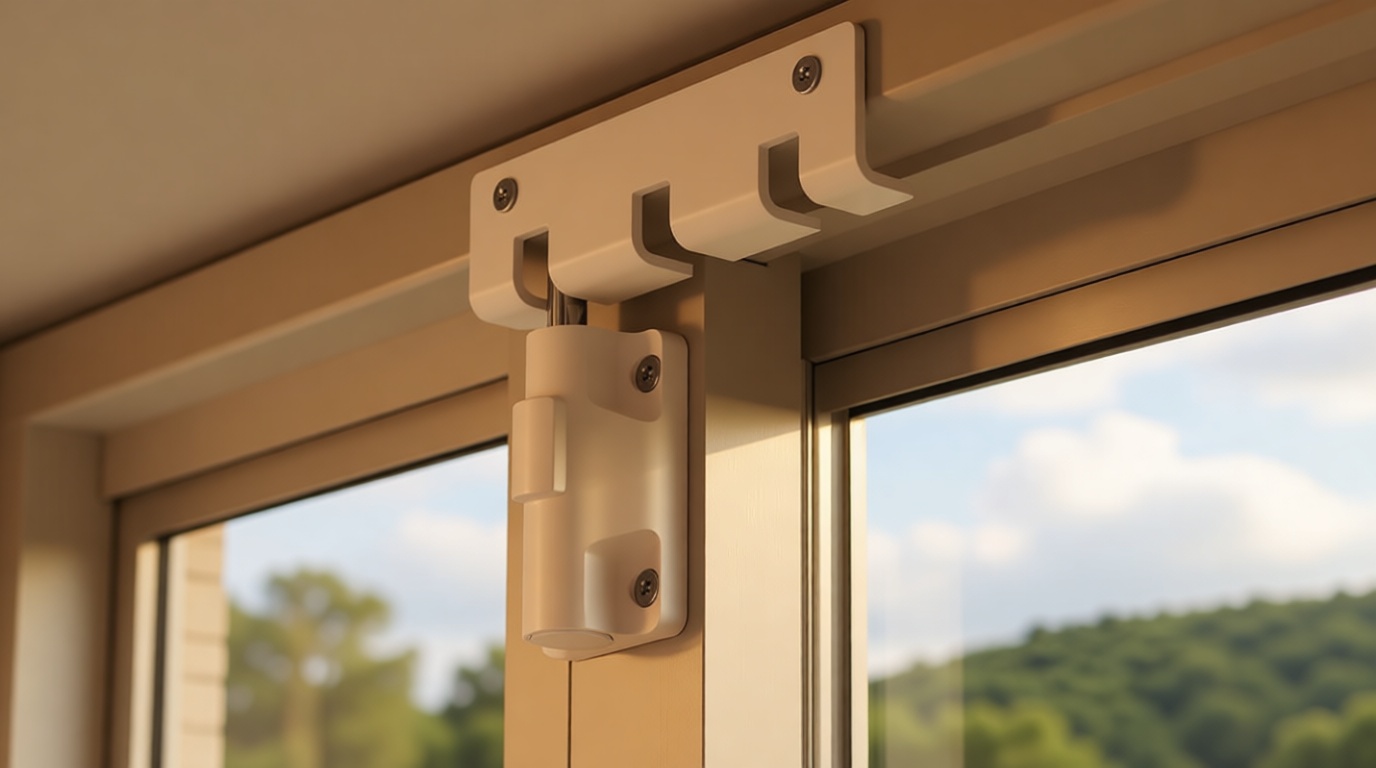 Sliding Door Lock Window Locks for Patio Sliding Glass Door Foot Locks for Front Door Security Bar Stoppers Top Horizontal Childproof Keyless Safety Lock from Inside Home Apartment Hotel Essentials