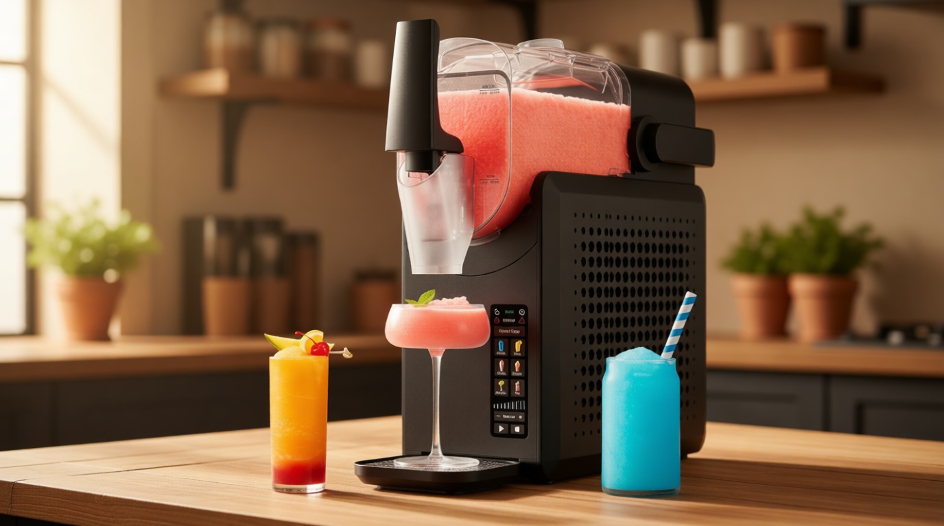 Iceman by Chefman Slush-Ease MAX 90oz Slushie Machine, 64oz Liquid Capacity Frozen Drink Maker & Slushy Machine with 5 Presets and LED Display, Perfect for Frozen Margaritas, Frappes, Smoothies