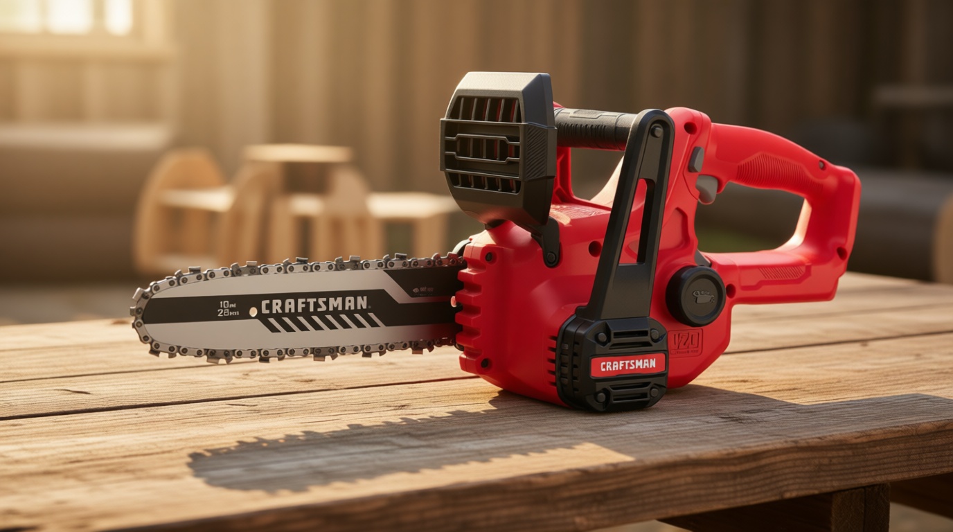 CRAFTSMAN Mini Chainsaw, 10 inch Mini Chainsaw Cordless, Electric Chain Saw, V20 Battery and Charger Included, Handheld Tree Trimmer Wood Cutter (CMCCS610D1)