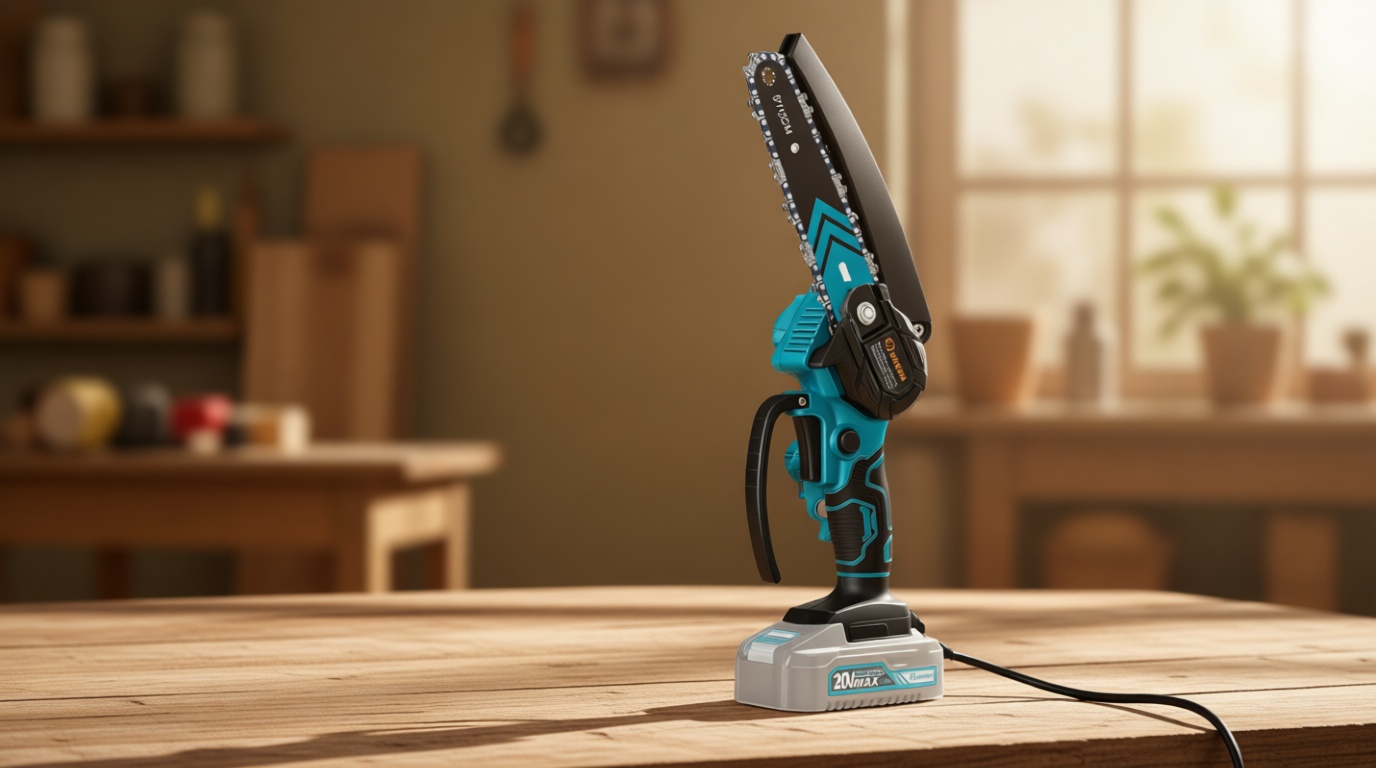 Saker Mini Chainsaw,6 Inch Portable Electric Chainsaw Cordless, Small Handheld Chain saw for Tree Branches,Courtyard, Household and Garden,Father Day Gift for Men Husband Women