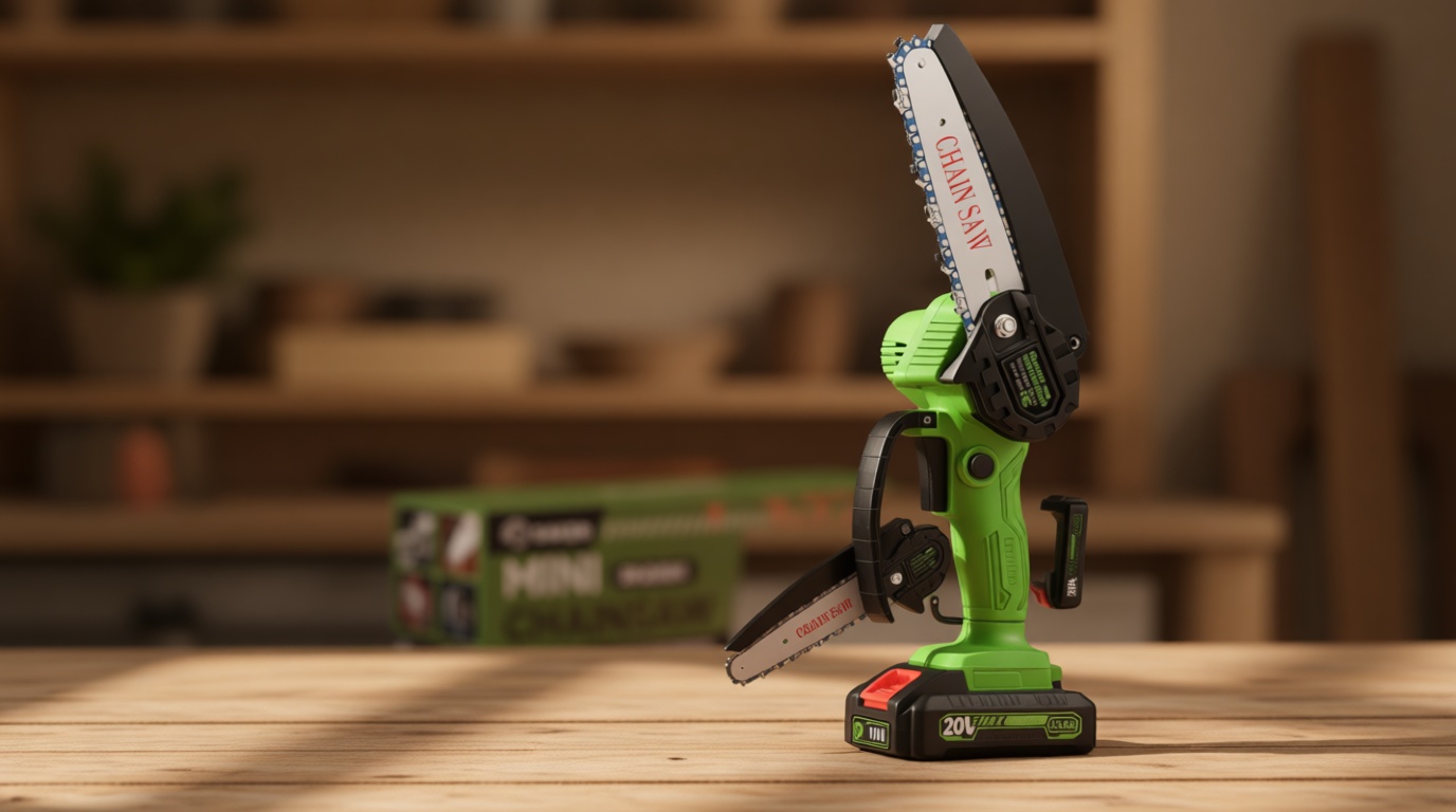 Saker Mini Chainsaw Cordless,6 Inch Chainsaw, Mini Electric Chainsaw Cordless Battery Powered,One-Hand Portable Chain Saw for Tree Trimming, Pruning&Wood Cutting,Gifts for Men Husband