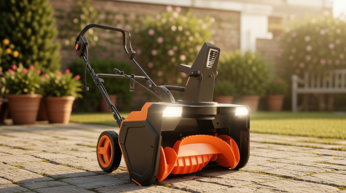 VEVOR Electric Snow Blower, 23 inch 15A Corded Snow Thrower with Dual LED Headlights & 180° Rotating Chute, 25FT Throwing Distance, 12" Depth Clearing, Walk-Behind Snowblower for Driveway Sidewalk