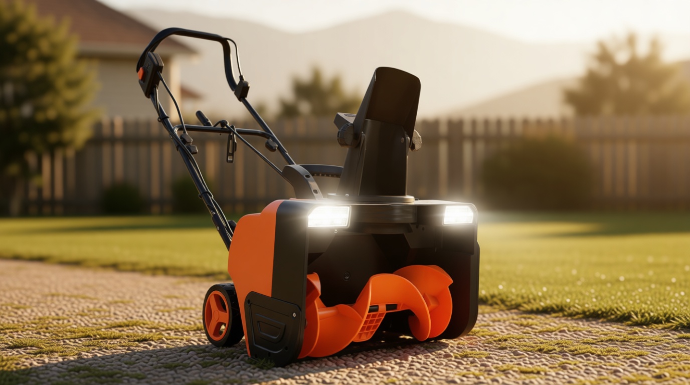 VEVOR Electric Snow Blower, 20 inch 15A Corded Snow Thrower with Dual LED Headlights & 180° Rotating Chute, 25FT Throwing Distance, 12" Depth Clearing, Walk-Behind Snowblower for Driveway Sidewalk