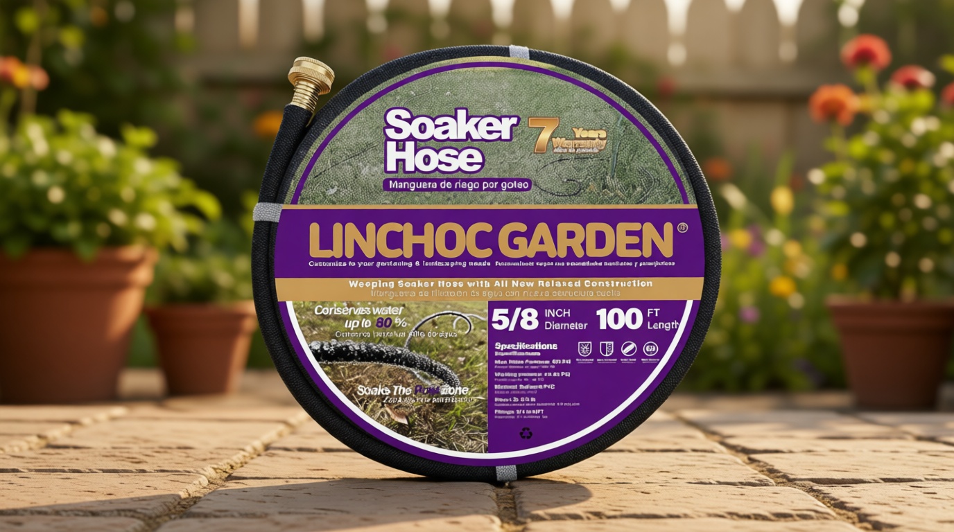 5/8 Inch 100FT Soaker Hose - High Flow Flexible Design for Expansive Landscapes | Durable & Eco-Sustainable Water Efficiency