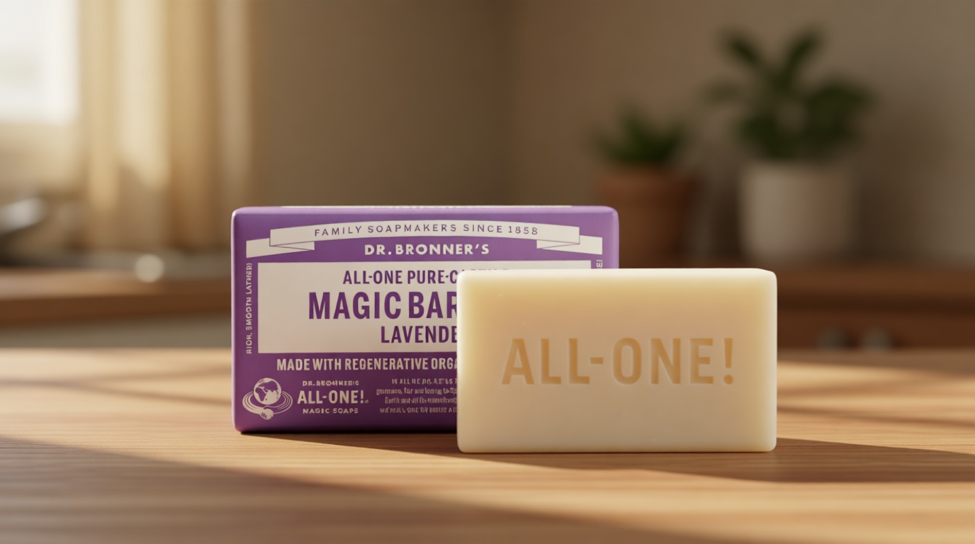 Dr. Bronner's Pure-Castile Magic Bar Soap - Made with Regenerative Organic Certified Oils - For Face, Body, Hair- Gentle on Sensitive Skin - Vegan Soap Bars for Men & Women - Lavender, 2 Pack, 5oz Regenerative Organic Certified EWG Verified Fair for Life