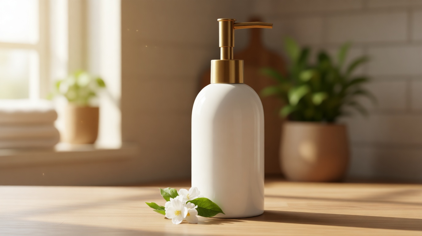 Natheeph 14OZ Ceramic Soap Dispenser Ceramic Soap Pump Dispenser Can Fill Liquid for Bathroom/Kitchen (White)