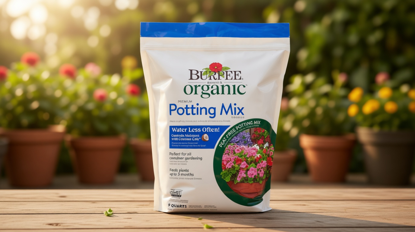 Burpee, 9 Quarts | Premium Organic Potting Natural Soil Mix Food Ideal for Container Garden-Vegetable, Flower & Herb Use for Indoor Outdoor Plant