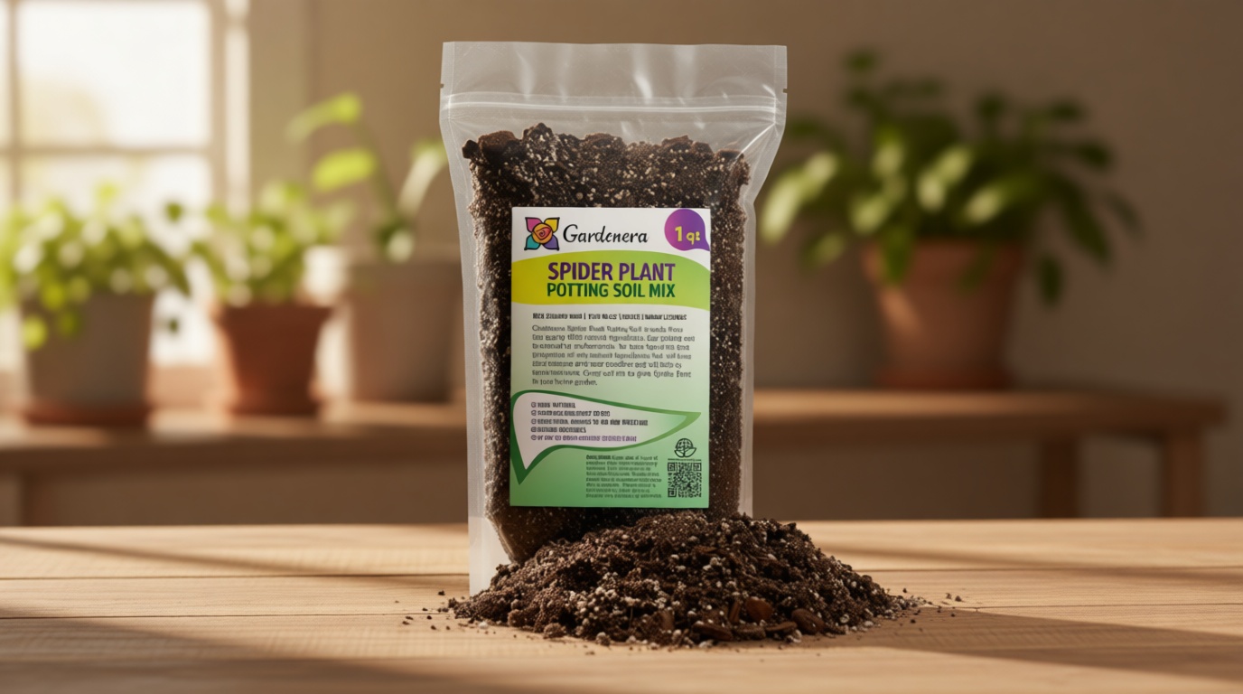GARDENERA Premium Spider Plant Potting Soil Mix - (1 Quart Bag)