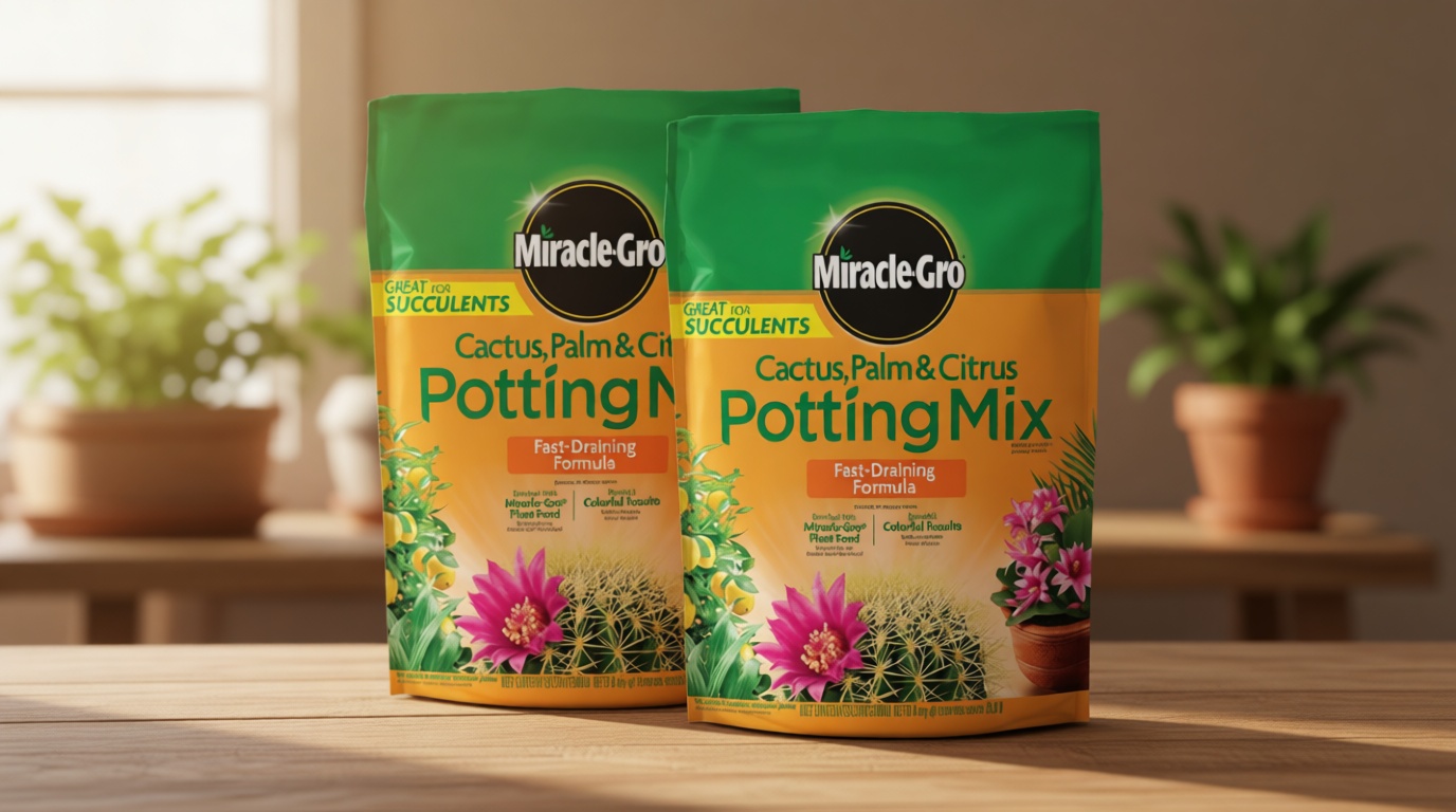 Miracle-Gro Cactus, Palm and Citrus Potting Mix, for Indoor or Outdoor Potted Plants, Great for Succulents, 8 qt., 2-Pack