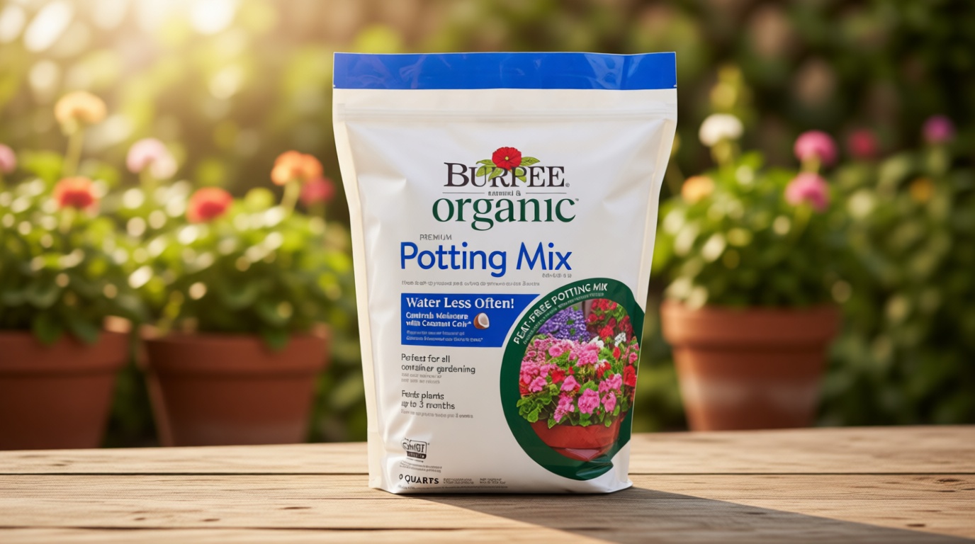 Burpee, 9 Quarts | Premium Organic Potting Natural Soil Mix Food Ideal for Container Garden-Vegetable, Flower & Herb Use for Indoor Outdoor Plant