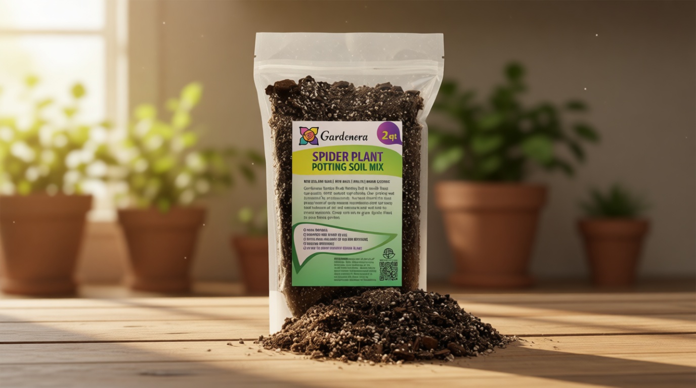 GARDENERA Premium Spider Plant Potting Soil Mix - (2 Quart Bag)
