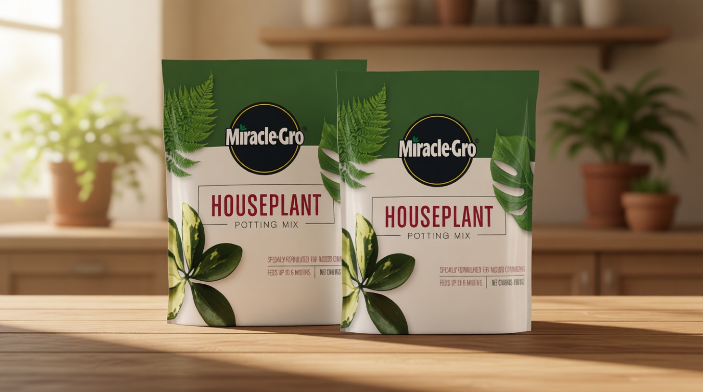 Miracle-Gro Houseplant Potting Mix - Fertilized Soil, Designed to be Less Prone to Gnats, 4 qt. (2-Pack)