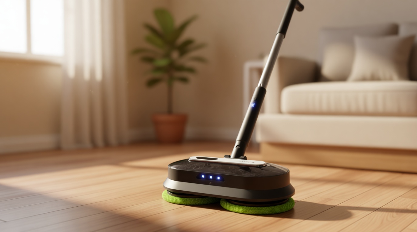 BLONEX Cordless Electric Mop with Spray & Detachable Water Tank, Lightweight Electric Spin Mop with Headlights for Hardwood Tile Laminate Floors, Long-Lasting Battery, Self-Propelled Floor Cleaner