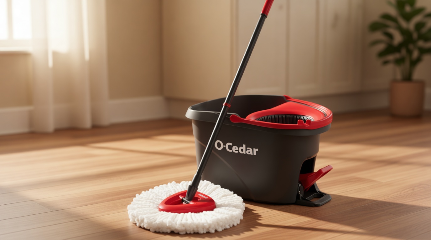 O-Cedar EasyWring Microfiber Spin Mop and Bucket Cleaning System
