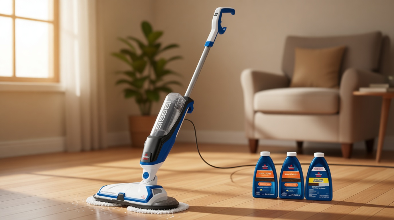 Bissell® SpinWave Hard Floor Expert Corded Spin Mop Cleaner with Washable mop Pads for Sealed Hard Floors, 20393